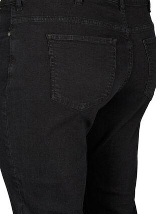 Emily jeans med normal midja och smal passform, Black, Packshot image number 3