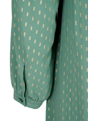 Långärmad klänning med folietryck, Scarab w. Silver, Packshot image number 3