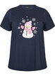 Jul-t-shirt i ekologisk bomull, Bl&aring;, Packshot image number 0