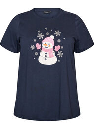 Jul-t-shirt i ekologisk bomull, Bl&aring;