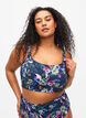 Bikinitopp med tryck och justerbara axelband, Deep Palm AOP, Model image number 0