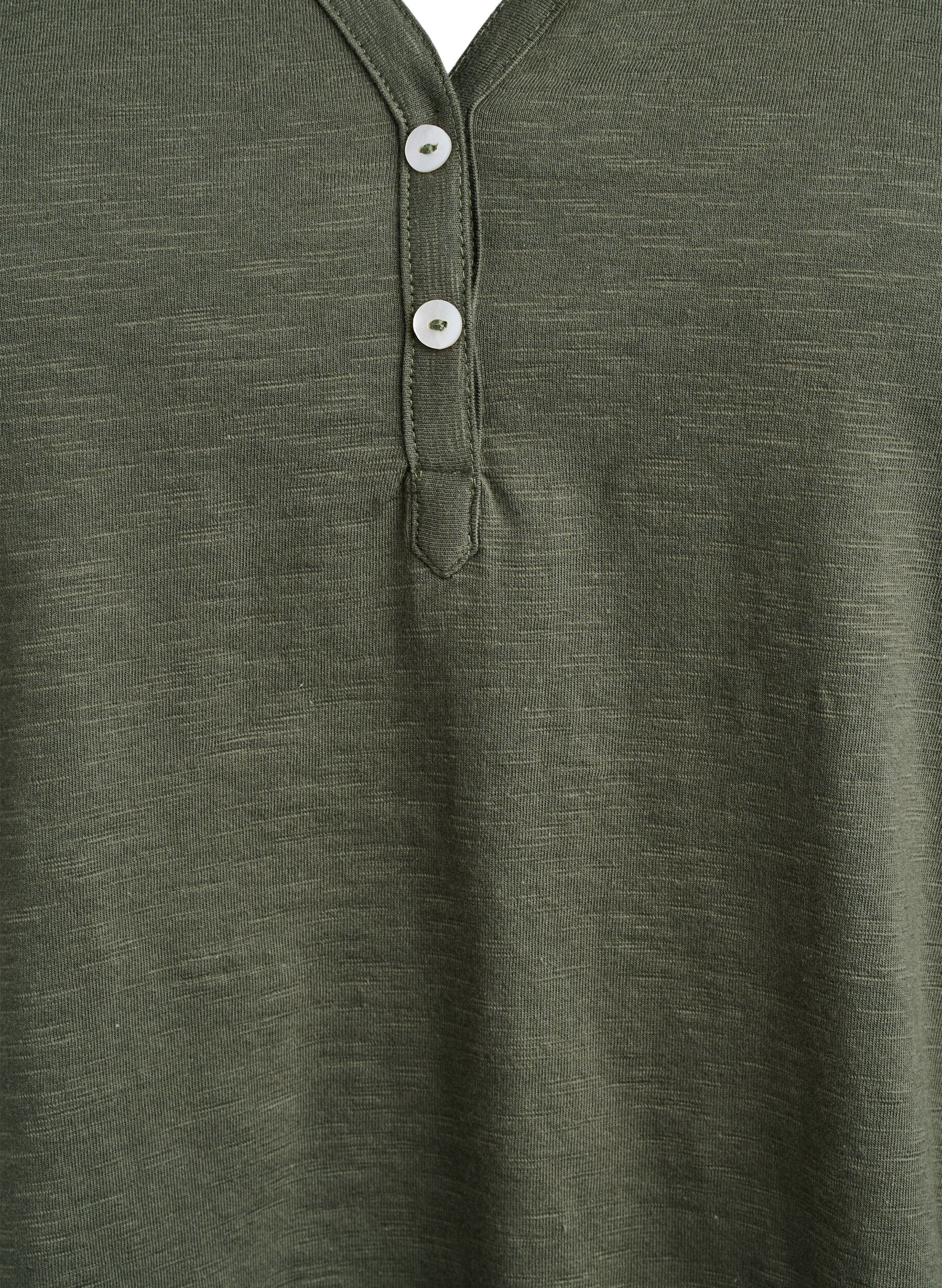 ZizziT-shirt med knappdetalj, Gr&ouml;n, Packshot image number 2