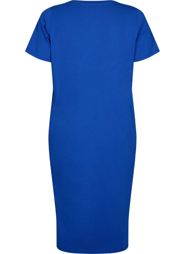 Kortärmad bomullsklänning med slits, Surf the web, Packshot image number 1