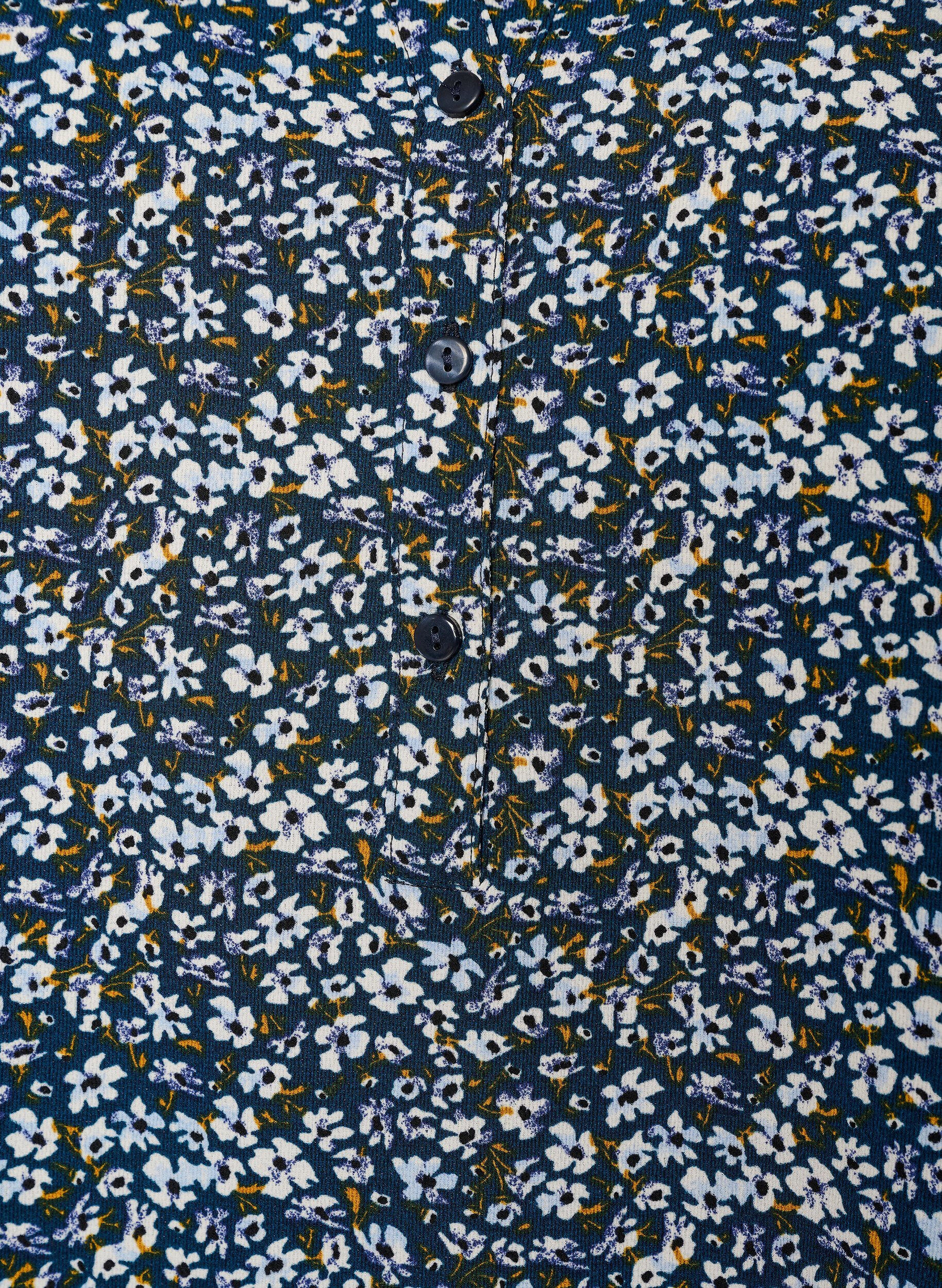 Zizzi V-ringad blus med korta &auml;rmar, Bl&aring;, Packshot image number 2