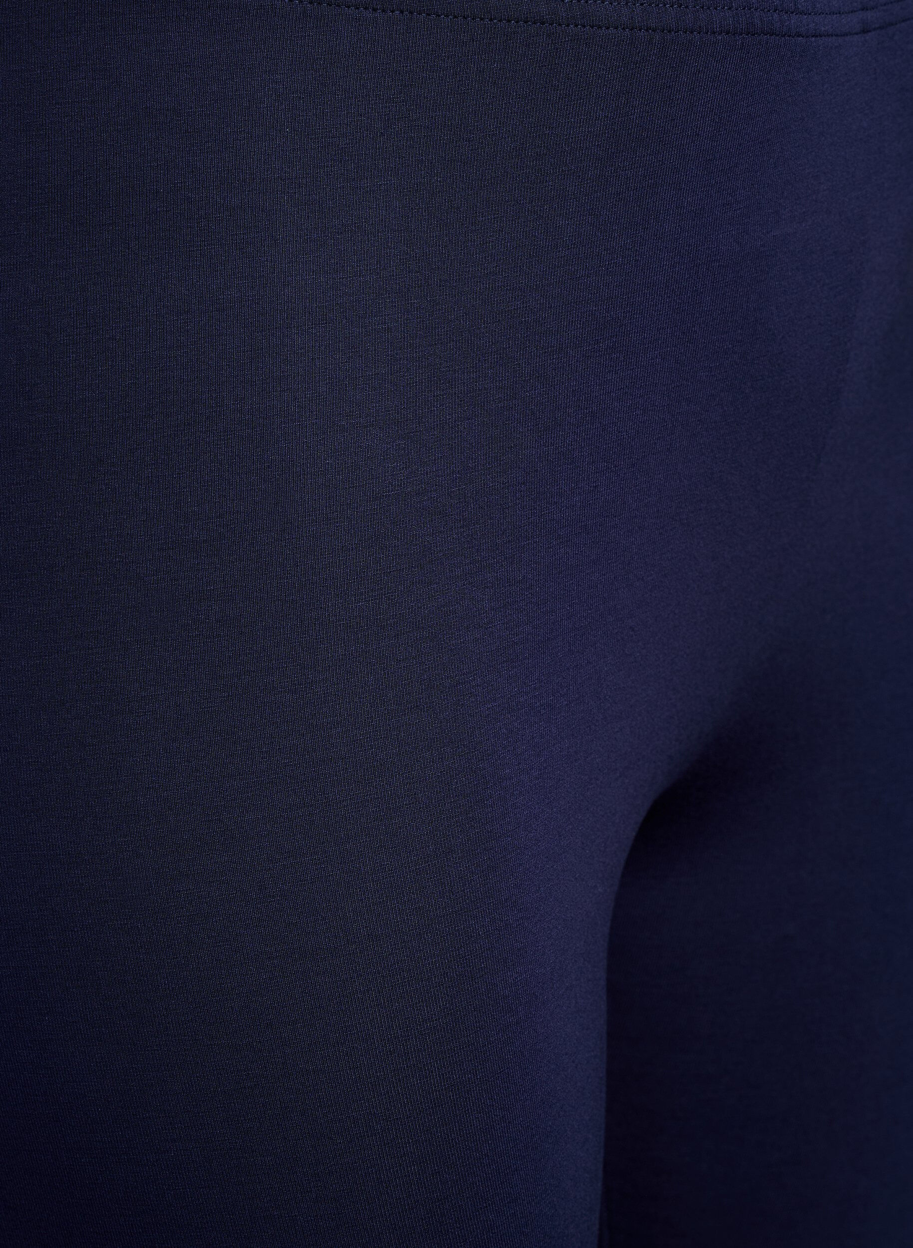 Zizzi Basic leggings i viskos, Bl&aring;, Packshot image number 2