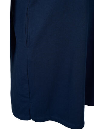 Kortärmad sweatshirtklänning med fickor, Black Iris, Packshot image number 3