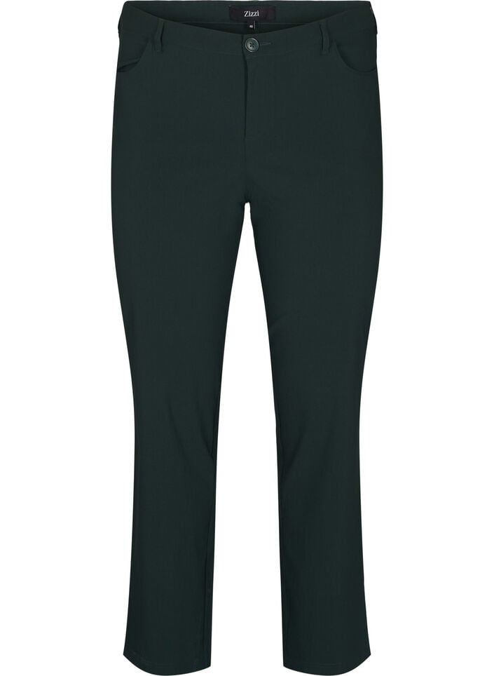 Klassisk byxa i viskosblandning, Gr&ouml;n, Packshot image number 0