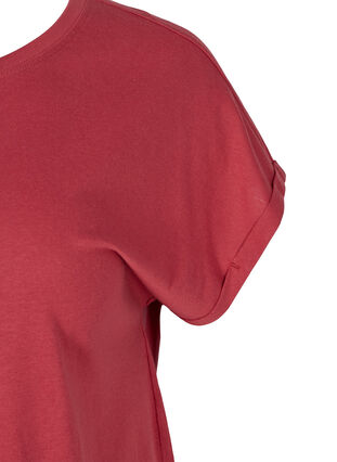 Kortärmad t-shirt i bomull, Earth Red, Packshot image number 2