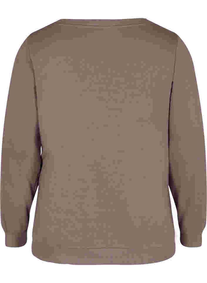 Gravidsweatshirt med ribbade kanter, Iron, Packshot image number 1