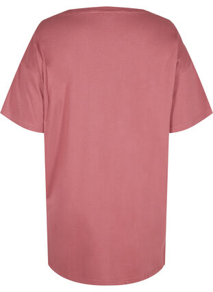 Lång t-shirt i bomull, Deco Rose, Packshot image number 1
