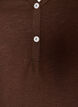 T-shirt med knappdetalj, Brun, Packshot image number 2