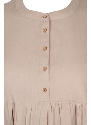 Kortärmad tunika med knappar, Simply Taupe, Packshot image number 2