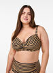 Bikinitopp med bygel och m&ouml;nster, Brun, Model image number 0