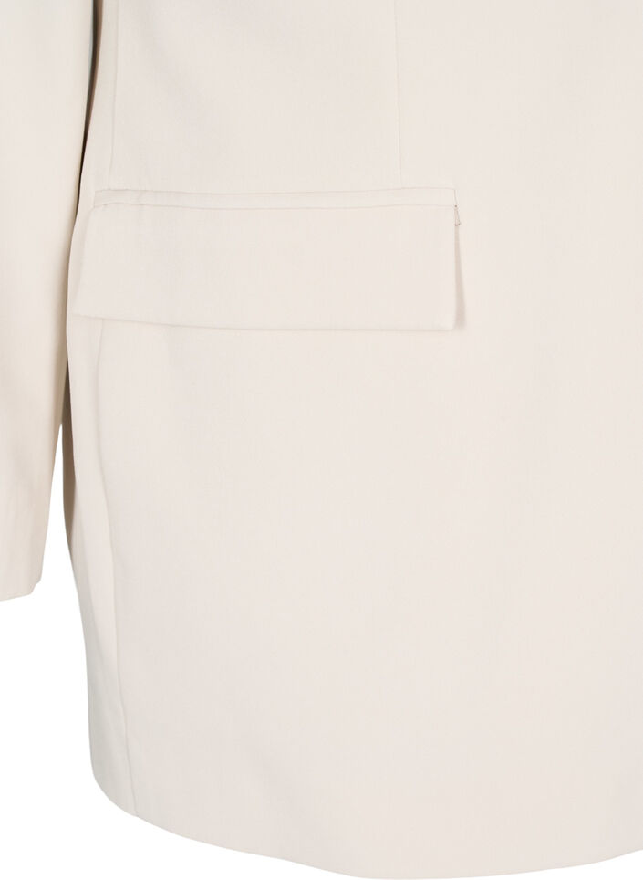 Klassisk kavaj med knappst&auml;ngning, Beige, Packshot image number 3