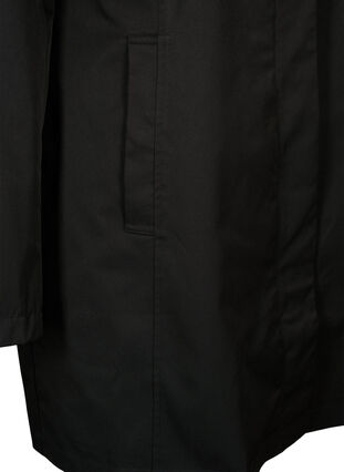 Jacka med fickor och hög krage, Black, Packshot image number 3