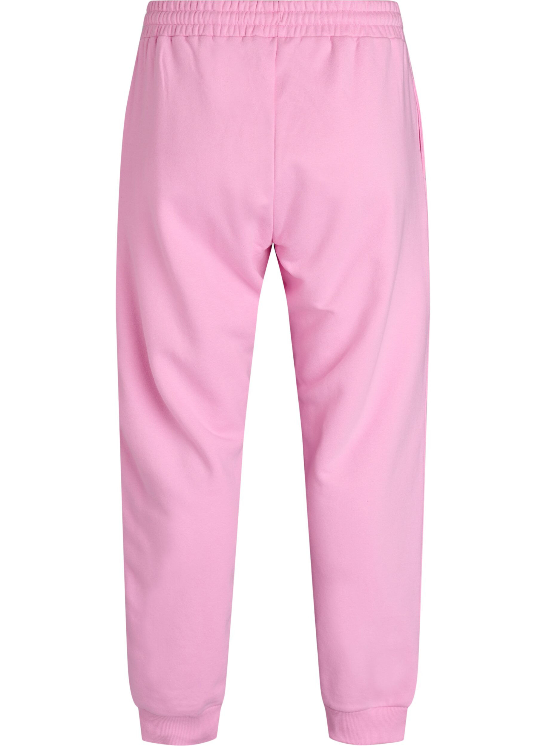 Zizzi Joggers med h&ouml;g midja, Rosa, Packshot image number 1