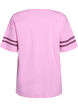 Sportig oversized college-t-shirt, Rosa, Packshot image number 1