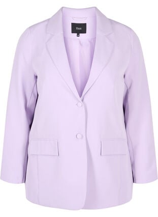 Blazer with button fastening and pockets, Orchid Bloom, Packshot image number 0