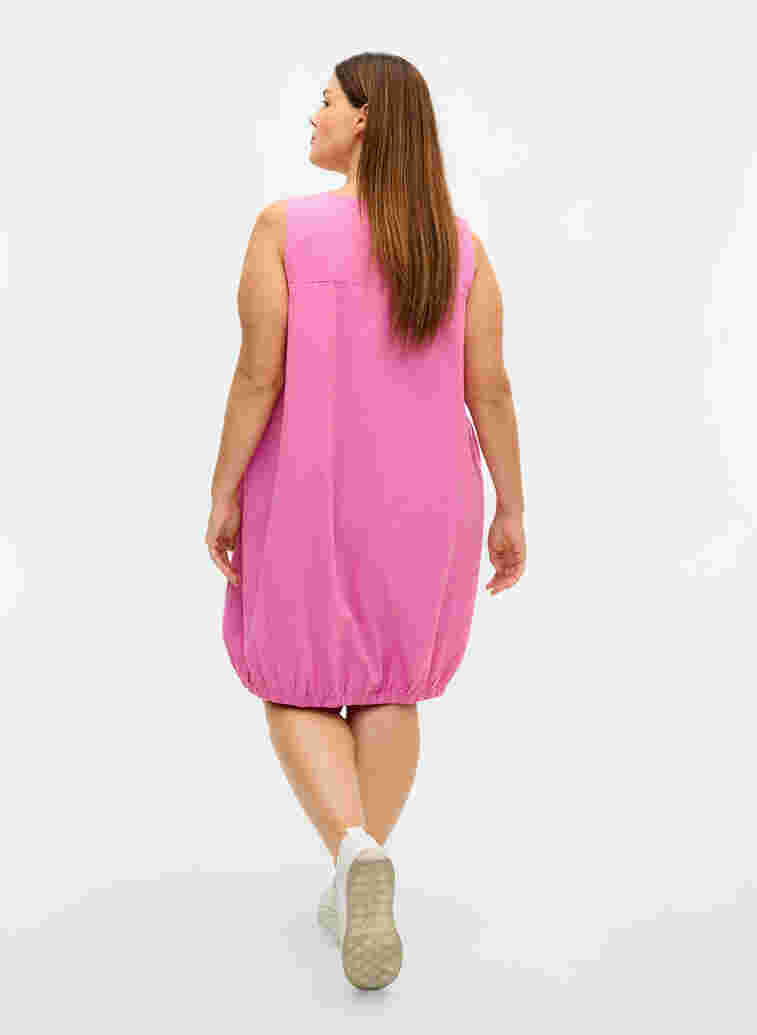 Ärmlös klänning i bomull, Cyclamen, Model image number 1