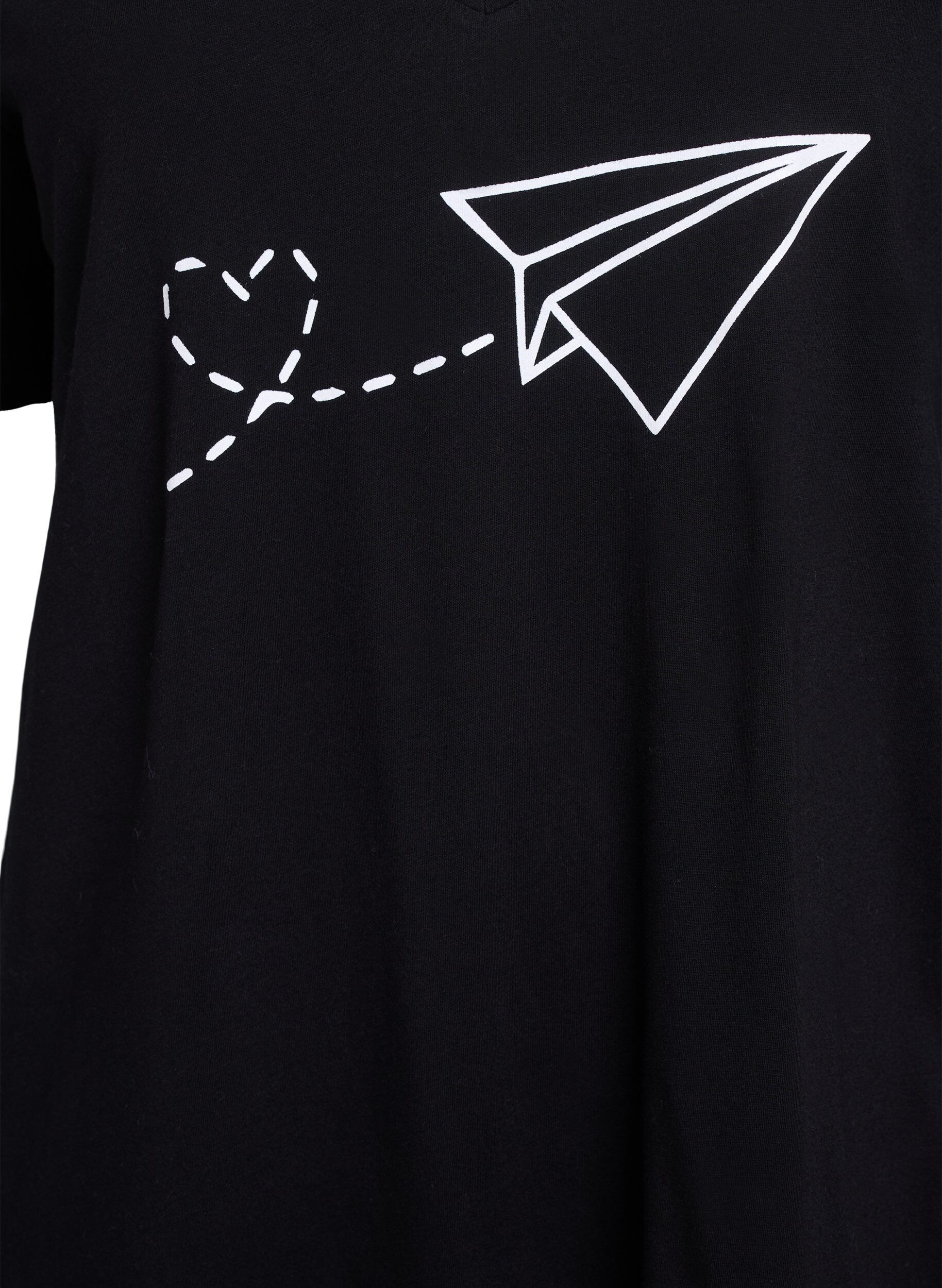 ZizziNattlinne i ekologisk bomull med v-ringning, , Packshot image number 2