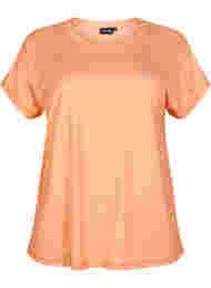 Kortärmad t-shirt för träning, Apricot Nectar