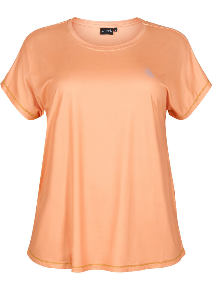 Kortärmad t-shirt för träning, Apricot Nectar, Packshot image number 0