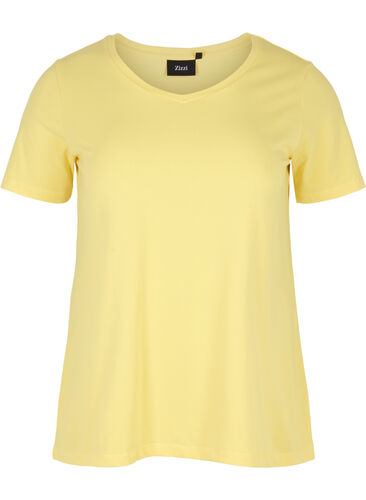 Basics t-shirt, Yellow Cream, Packshot image number 0