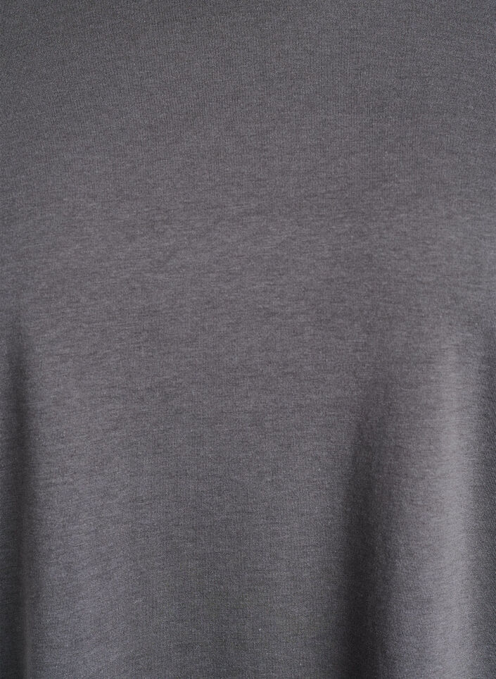 Kort&auml;rmad t-shirt i bomullsmix, Gr&aring;, Packshot image number 2