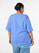 T-shirt med asymmetrisk spetskant, Lila, Model image number 2