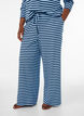 Randiga pyjamasbyxor med h&ouml;g midja och vida ben, Bl&aring;, Model image number 2