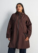 Regnkappa med fickor och huva, Brun, Model image number 0