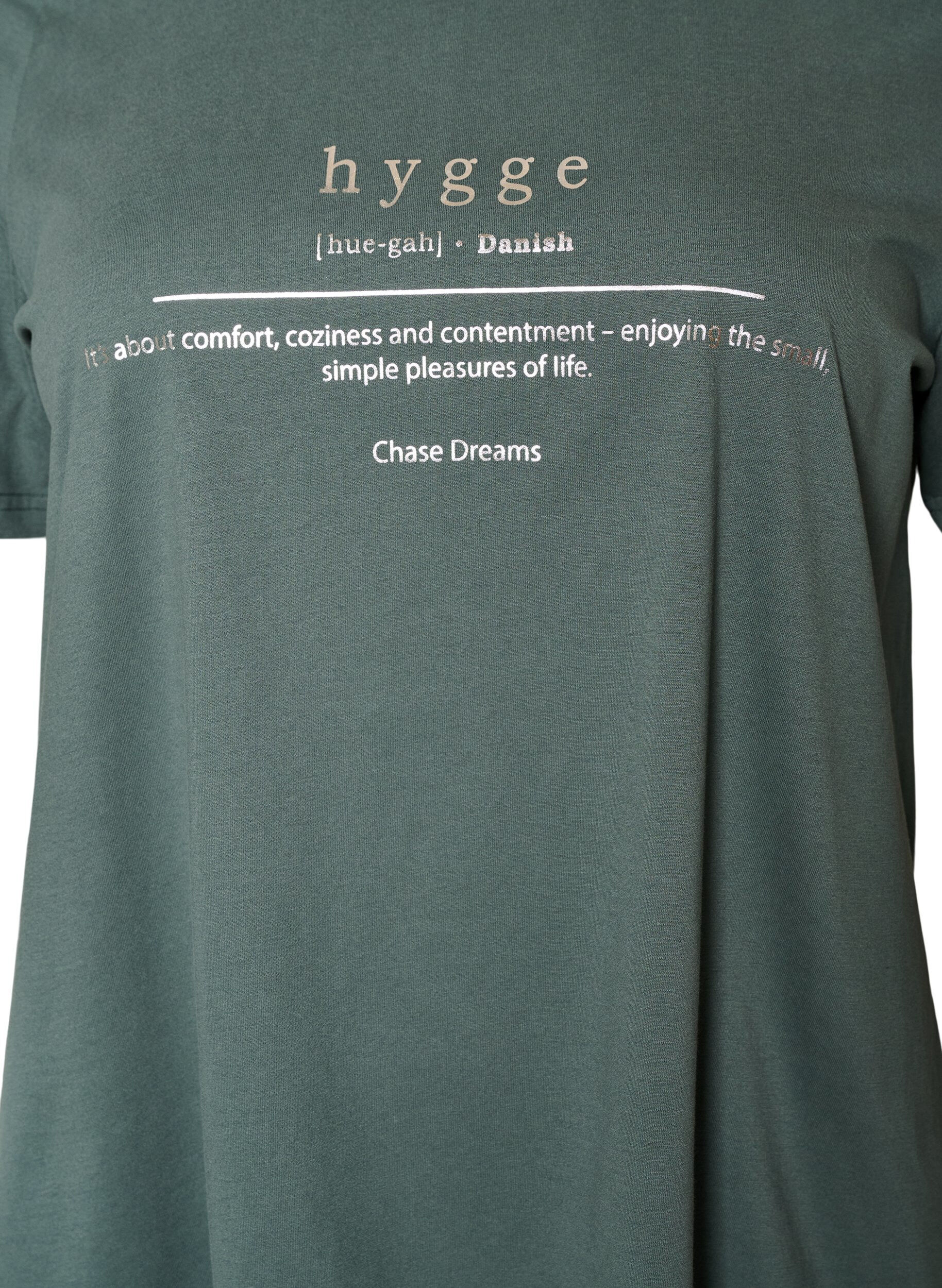 ZizziT-shirt med tryck, Gr&ouml;n, Packshot image number 2