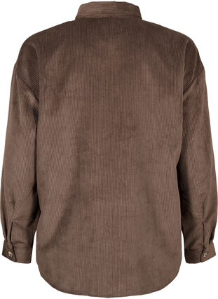 Långärmad sammetsskjorta med bröstfickor, Java, Packshot image number 1