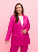 Jacquardblazer i viskos, ton i ton, Rose Violet, Model image number 0
