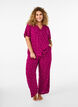 Lösa pyjamasbyxor med hjärtan, Boysenberry w. Heart, Model image number 0