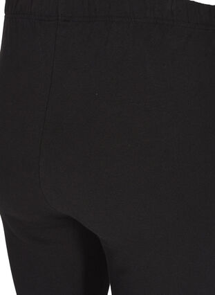 Fodrade leggings i bomull, Black, Packshot image number 2