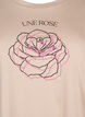T-shirt i bomull med tryck, S. Mink w. Flower, Packshot image number 2