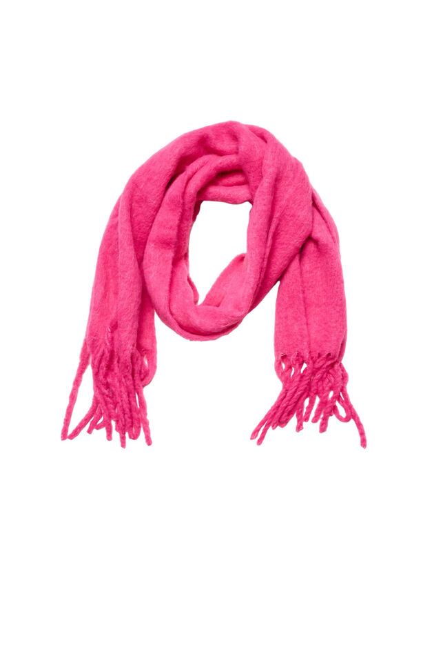 Mjuk halsduk med fransar, Rosa, Packshot image number 0