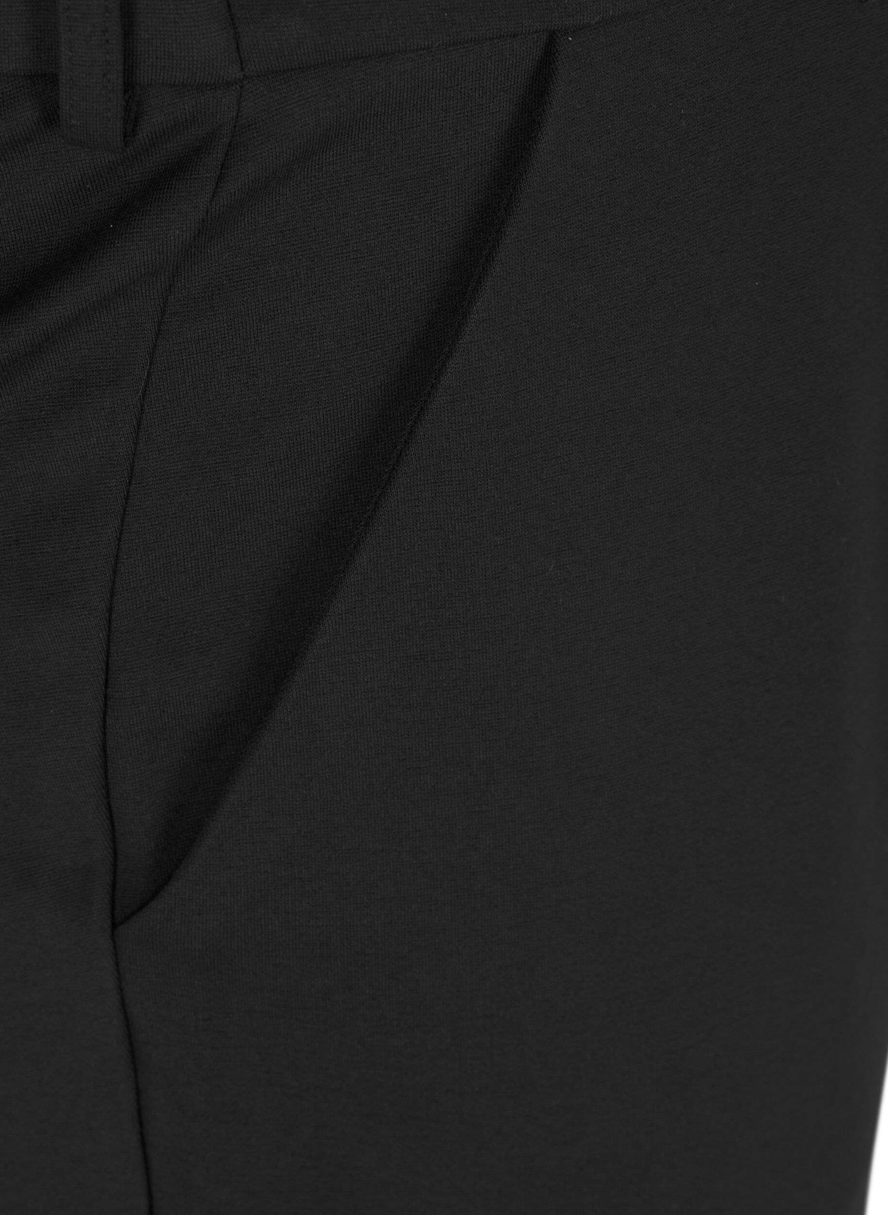 ZizziCroppade Maddison byxor, Svart, Packshot image number 2