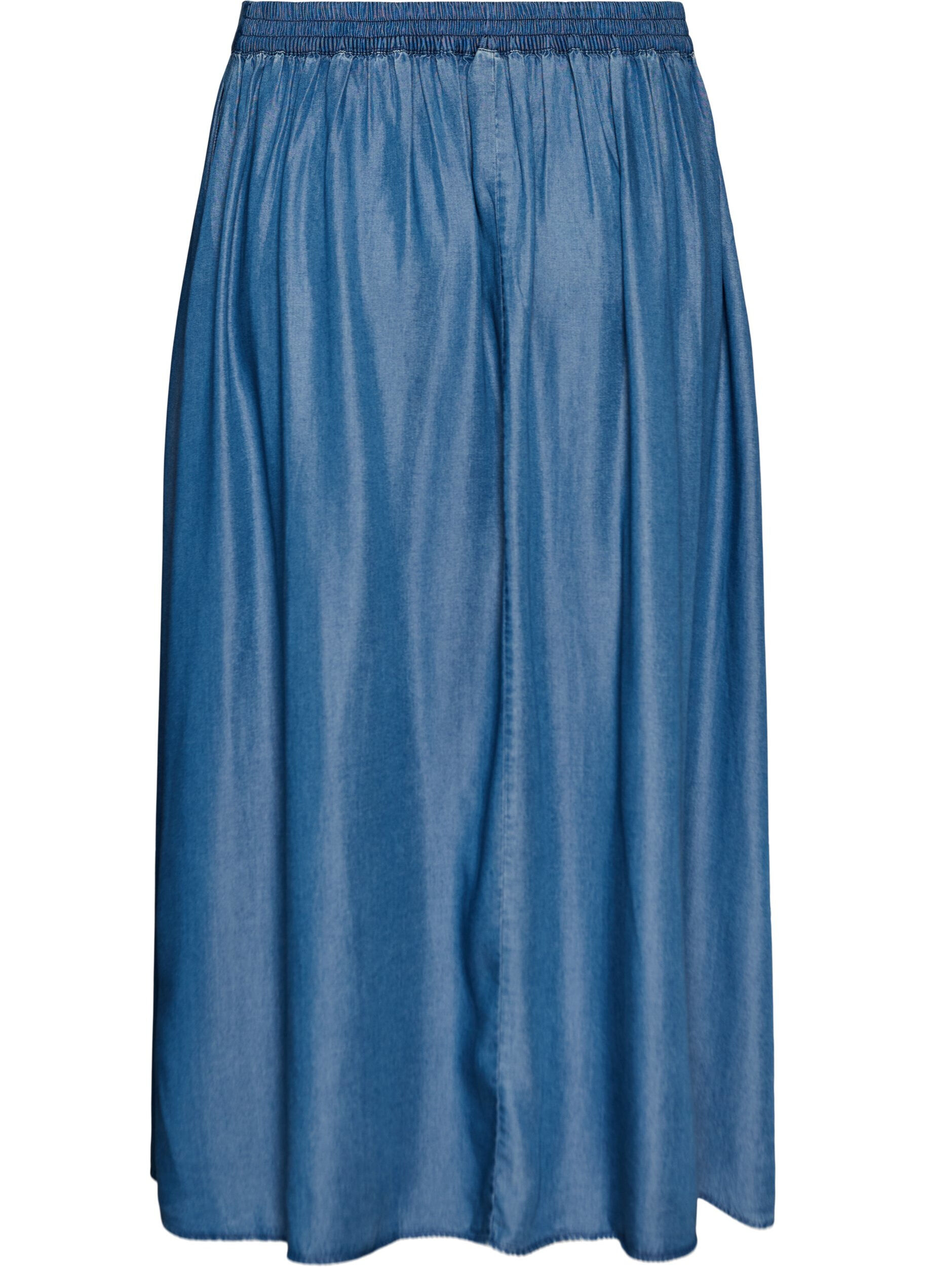 ZizziMaxikjol i TENCEL&trade; lyocell med denimlook, Bl&aring;, Packshot image number 1