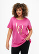 T-shirt i bomull med guldf&auml;rgad text, R.Sorbet w.Gold Love, Model image number 0