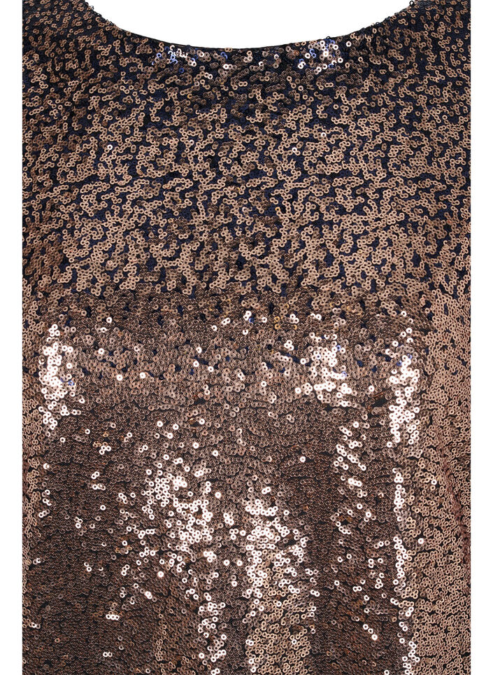 Paljettklänning med puffärm, Evening Blue Cobber, Packshot image number 2