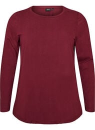 Baslinne i jersey med l&aring;nga &auml;rmar, R&ouml;d