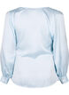 Partyblus i satin i omlottmodell, Delicate Blue, Packshot image number 1