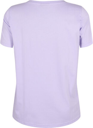 T-shirt i bomull med tryck, Lavender ARIZONA, Packshot image number 1