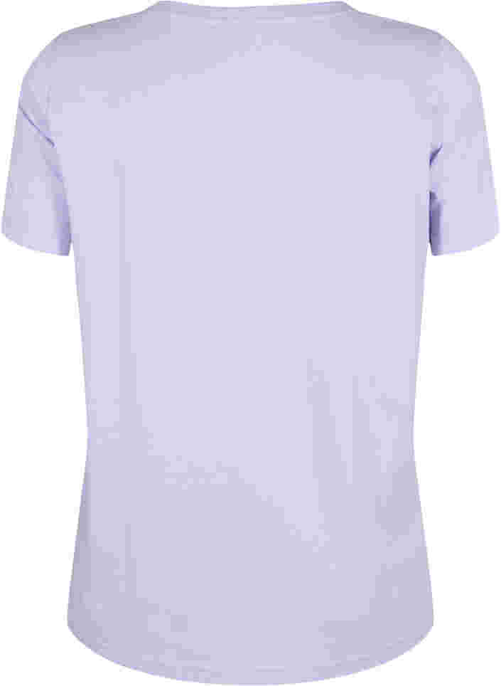 T-shirt i bomull med tryck, Lavender ARIZONA, Packshot image number 1