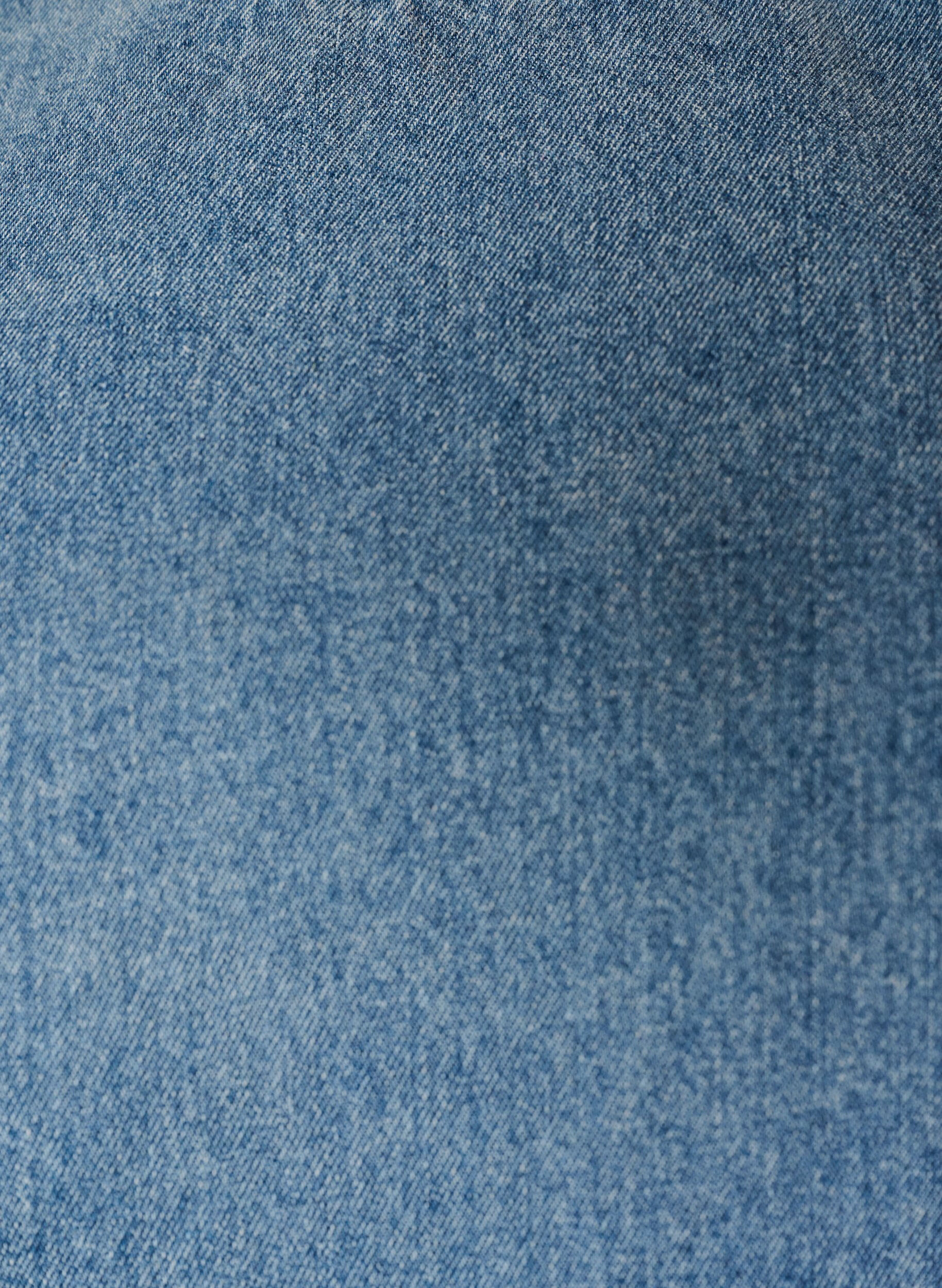 ZizziKort&auml;rmad jeansblus med broderie anglaise, Bl&aring;, Packshot image number 2