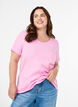 Enf&auml;rgad bas-t-shirt i bomull, Rosa, Model image number 0