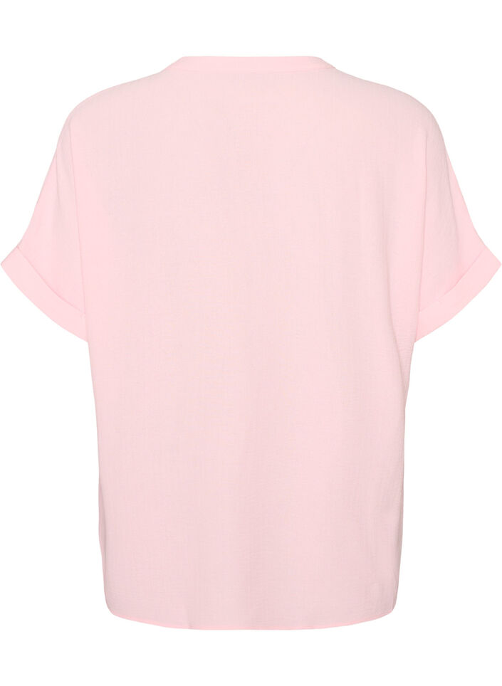L&ouml;s blus med korta &auml;rmar, Rosa, Packshot image number 1