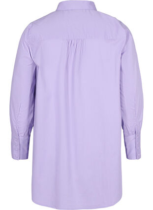 Långärmad skjorta med hög manschett, Lavender, Packshot image number 1